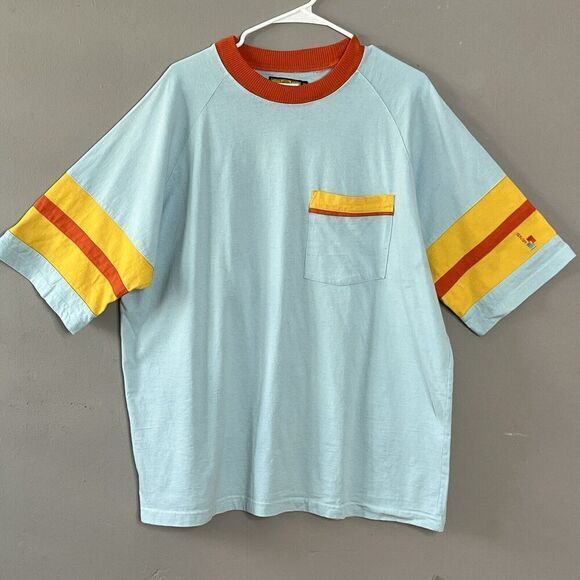 Vtg SMP Shirt Mens L Oversized Colorblock Short Sleeves 90s Skateboarding #LARRY - Picture 1 of 7